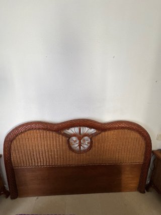 Dormitorio matrimonio mimbre completo