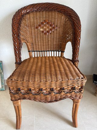 Dormitorio matrimonio mimbre completo