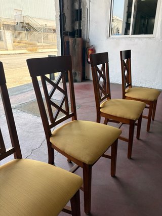 6 sillas de madera pino
