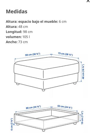 Sofá modular 4 plazas Ikea
