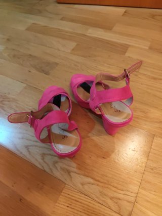 Zapatos de tacón rosa talla 36