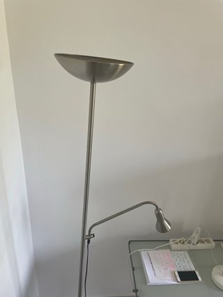 Lámpara de pie moderna metal plateado Ikea