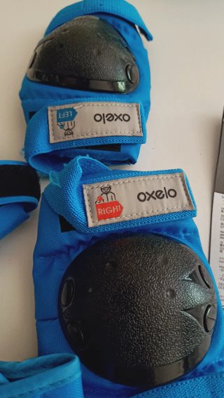 Casco y protecciones Oxelo Talla S Azul