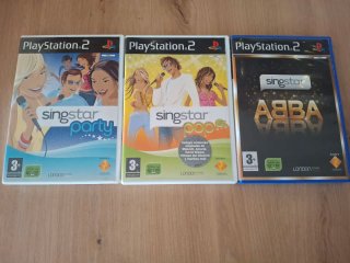 4 Micrófonos SingStar PS2 + 3 juegos +AdaptadorUSB