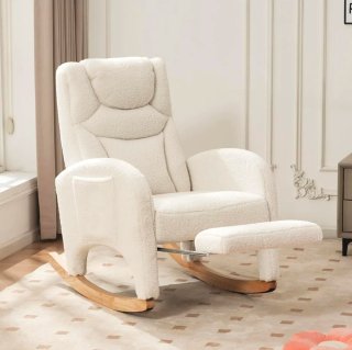 Silla mecedora de salón con reposabrazos nueva