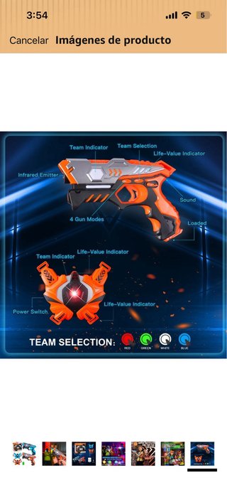 Juego de Pistola de láser infrarrojo con Chalecos