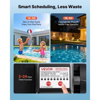 Pompa per piscina, 550W, portata massima 14.000 L/