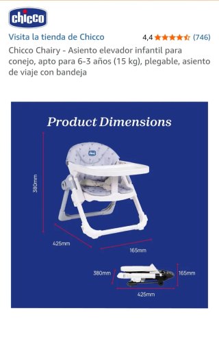 Asiento elevador / trona infantil plegable Chicco