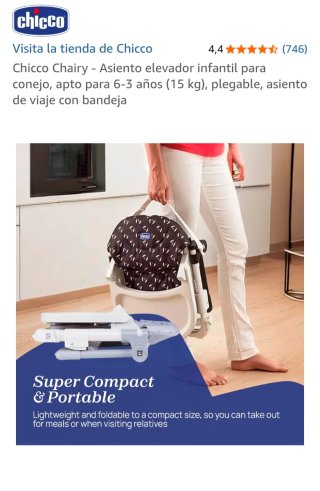 Asiento elevador / trona infantil plegable Chicco