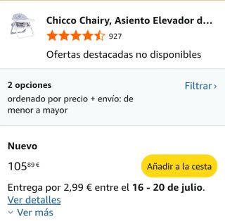 Asiento elevador / trona infantil plegable Chicco