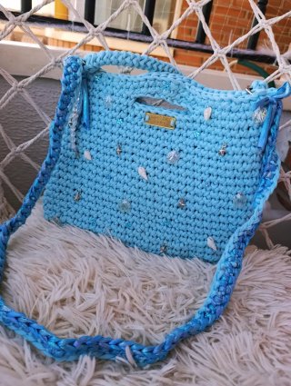 Bolso de playa azul