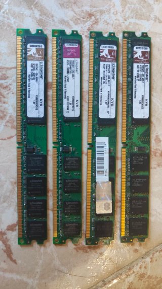 Pack 4 módulos ram DDR3 - 6GB total