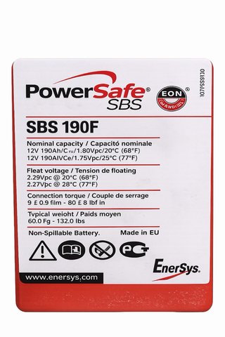 Batería PowerSafe SBS 190F 12V 190Ah Nueva