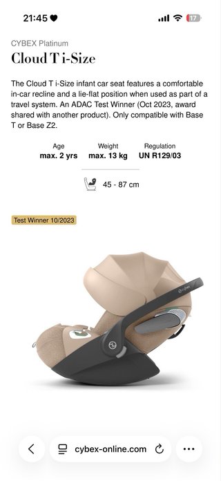 Cybex Cloud T i-Size Cozy Beige