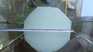 Mesa jardin marmol y cristal
