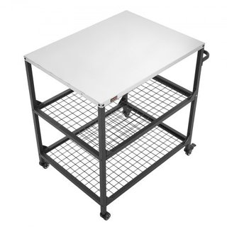 Carrello per barbecue da esterno, piano in acciaio