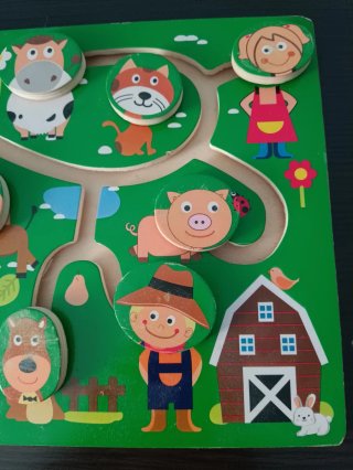 Puzzle Madera Granja Niños