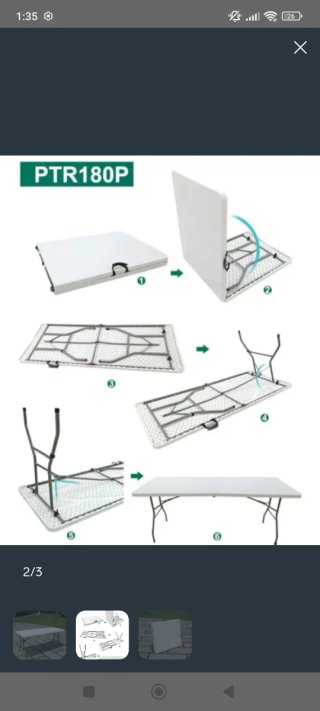 Mesa plegable 180cm nueva