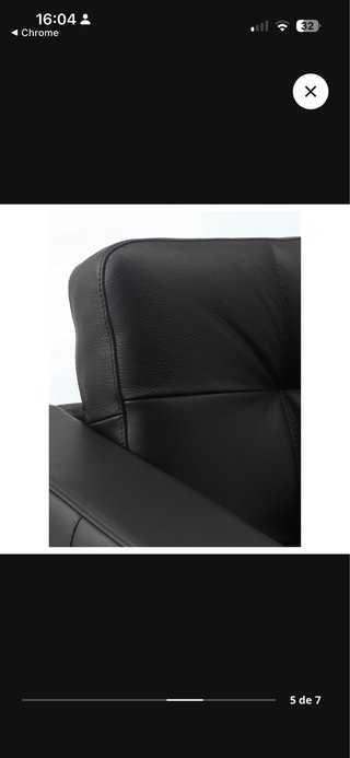 Butaca sillón LANDSKRONA IKEA Piel Negra