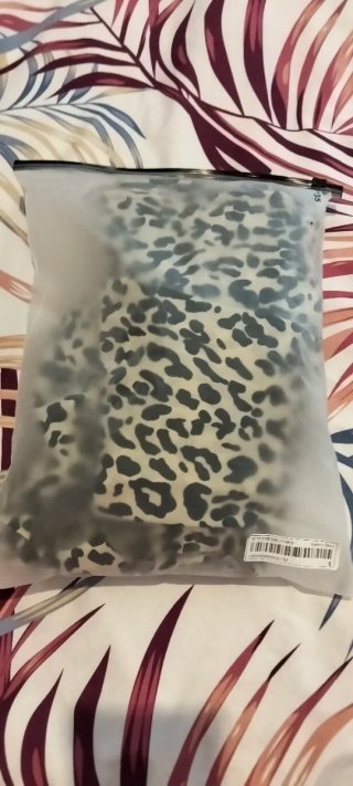 Vestido largo estampado leopardo manga larga
