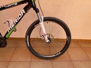 MTB merida , frenos de disco , suspension delante