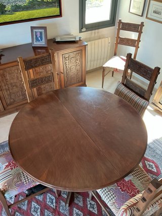Mesa comedor extensible madera maciza 8 sillas