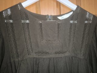 Vestido estilo boho, verde militar oscuro