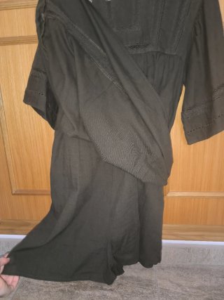 Vestido estilo boho, verde militar oscuro