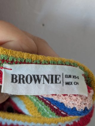 Brownie vestido halter multicolor rayas T.XS/S