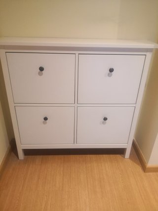 Zapatero con 4 compartimentos,blanco de Ikea.