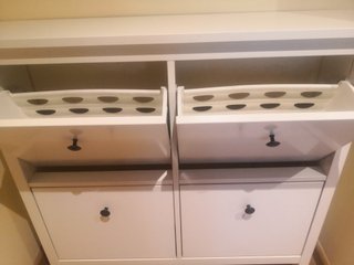 Zapatero con 4 compartimentos,blanco de Ikea.