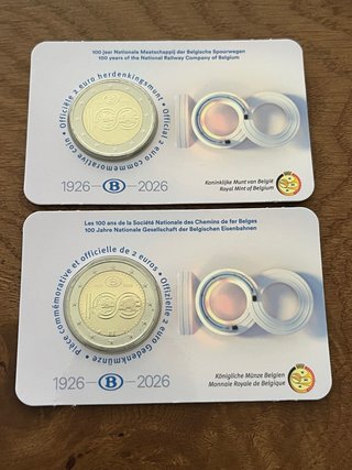 Moneda 2€ Coincard Bélgica 2026