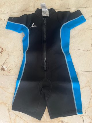 Traje Neopreno Corto Niño Azul/Negro