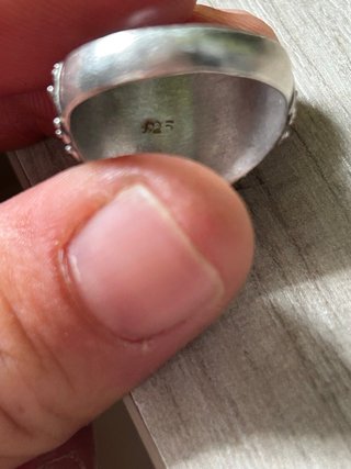 Anello Argento con Pietra Rosa