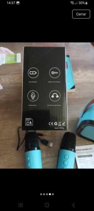 Altavoz Karaoke K12 con 2 Micrófonos
