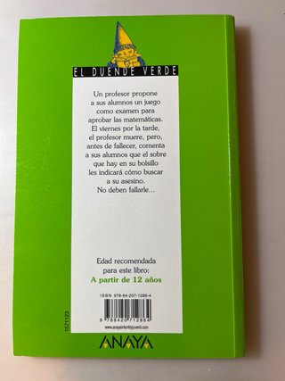Libro El asesinato del profesor de matemáticas