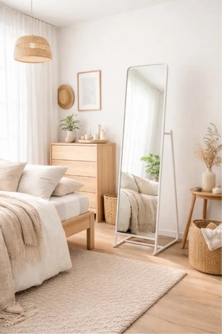 Espejo de pie Ikea Knapper blanco