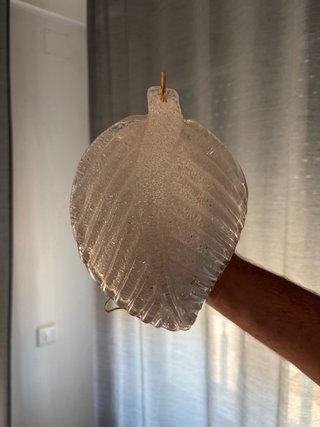 Lampara de hoja de cristal
