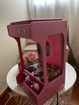 Máquina de gancho rosa