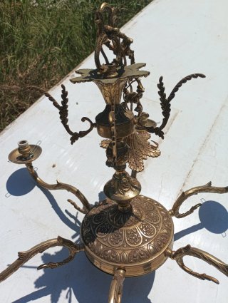 Lámpara de latón/bronce estilo antiguo