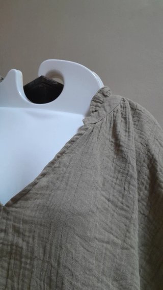 Blusa in cotone  verde militare