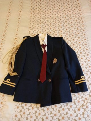 Traje de Comunión Niño Azul y Blanco