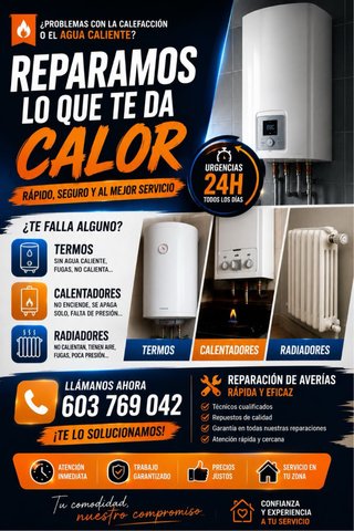 Reparación de Calderas, Calentadores y Radiadores