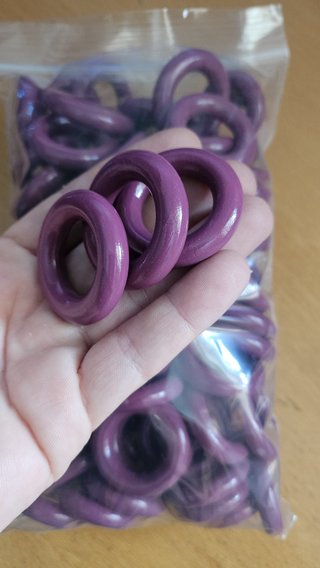Pack de 100 aros de madera violeta