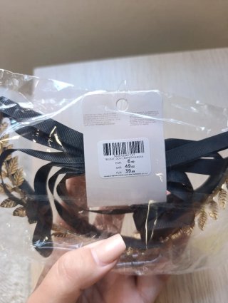 Diadema Hojas Doradas y cinta negra parfois