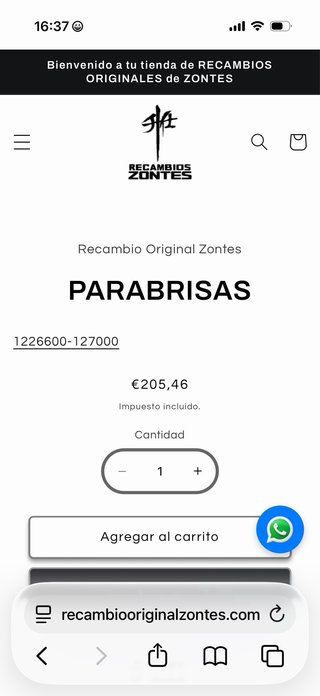 CUPULA ORIGINAL ZONTES 368G