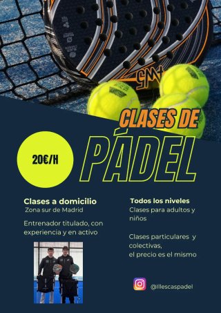 -CLASES DE PÁDEL A DOMICILIO