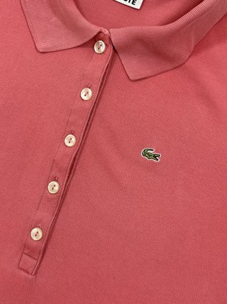 Polo Lacoste mujer rosa vintage talla XL/44