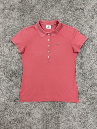 Polo Lacoste mujer rosa vintage talla XL/44