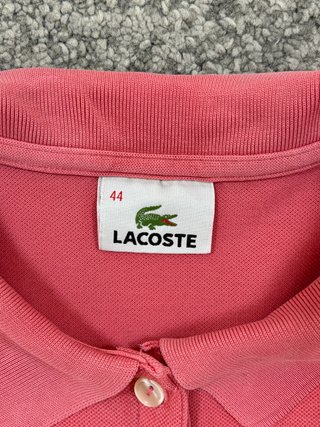 Polo Lacoste mujer rosa vintage talla XL/44